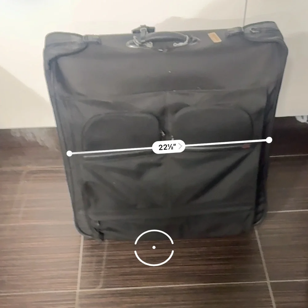 Tumi Black Rolling Garment Bag with Front Organizer Pockets